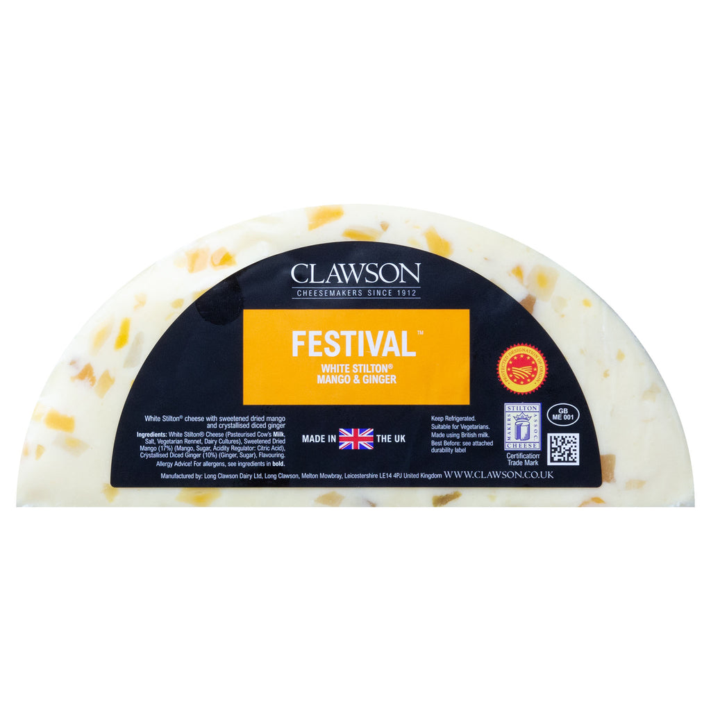 Cheese Clawson 'Festival' White Stilton with Mango and Ginger Lobbs