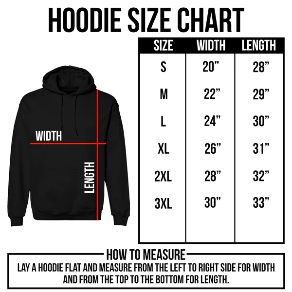 Hoodie Size Chart