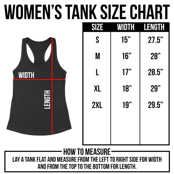 Women's Tank Size Chart