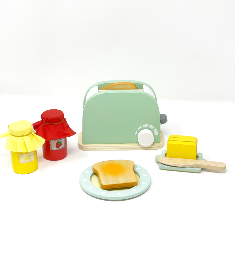 asda wooden toaster set