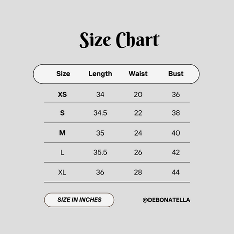 Size Guide – Debonatella