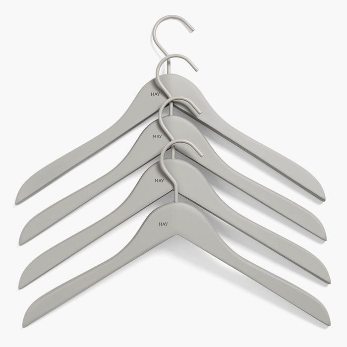 Hay Soft Coat Hanger Set of 4 - Grey Slim