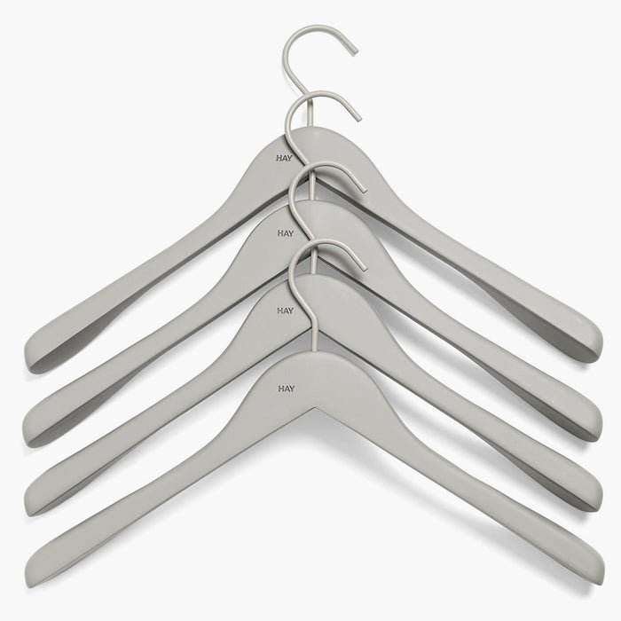 Hay Soft Coat Hanger Set of 4 - Grey Slim