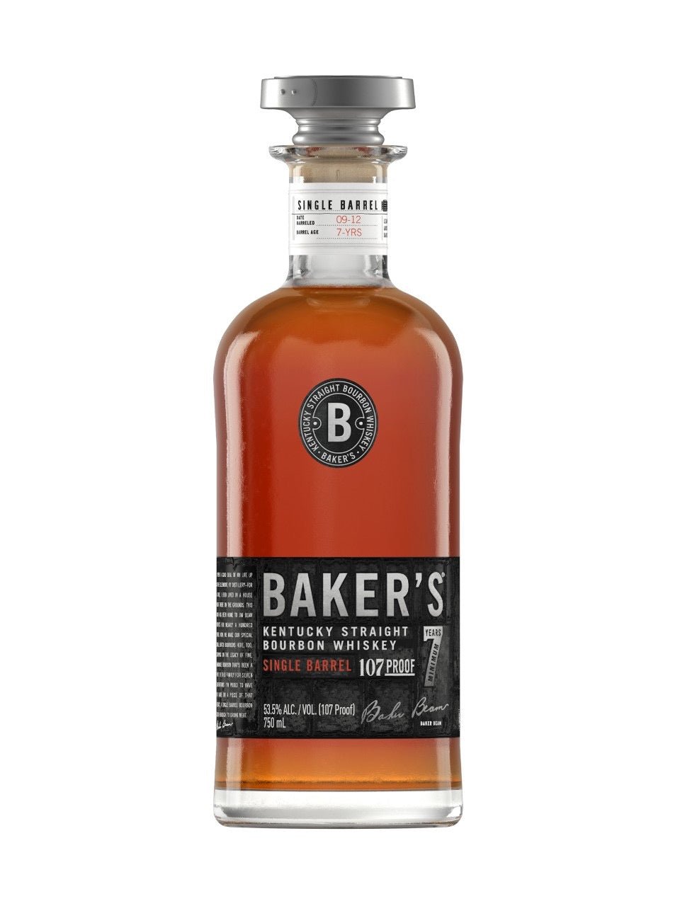 Baker's Kentucky Straight Bourbon Whiskey bottle