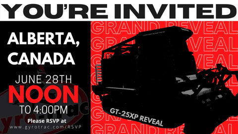 GT-25 XP Reveal Invitation from Gyro-Trac