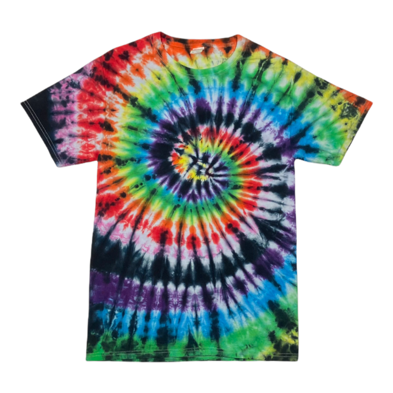 Wonderland Apparel — Swirl Blue, Pink, Purple and Green Tie Dye Short  Sleeved Tee