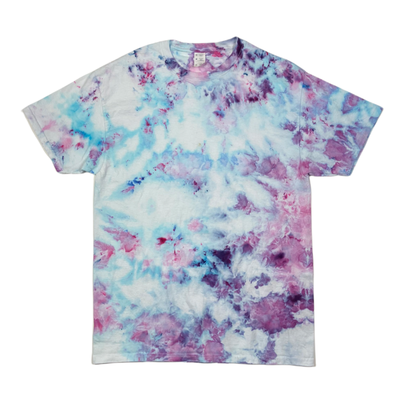 Mens Tie Dye Tee Grey/Volt Green