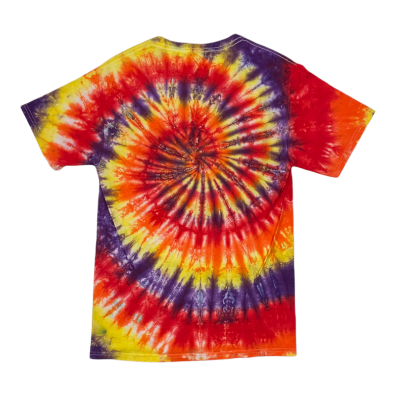 Mens Tie Dye Tee Grey/Volt Green