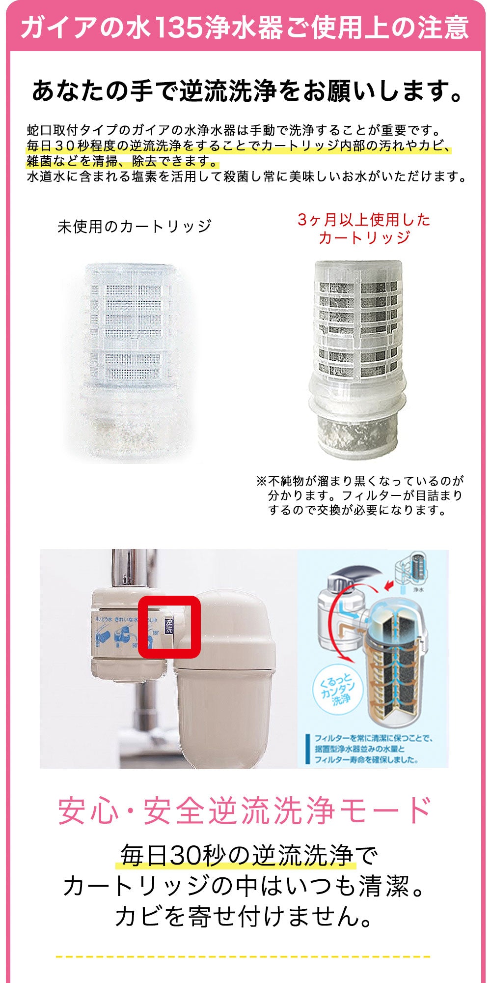 在庫なし】 ガイヤの水 完全逆流洗浄 浄水器 未使用 - キッチン・食器