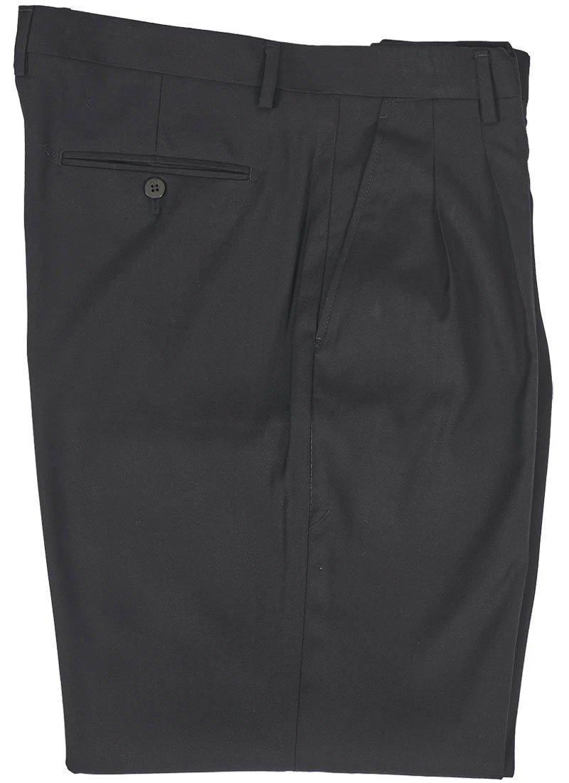 Black Peated Wide Fit Pants – Upscale Men's Fashion
