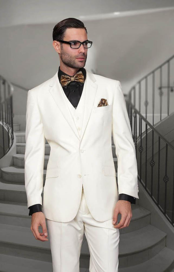 IVORY-white color Three piece suit for Groom - Fotress Dulha Hosue