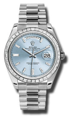 rolex day date 40 platinum diamond bezel