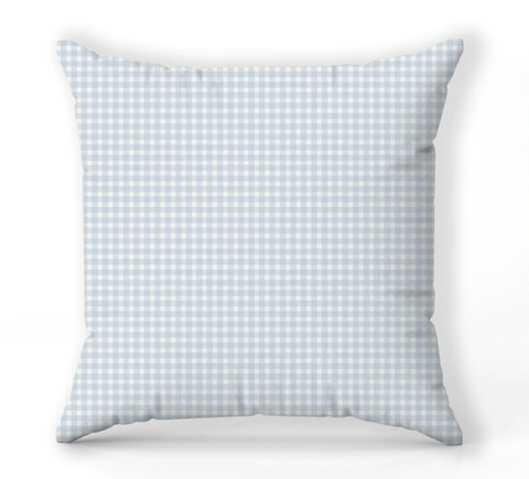 Blue Gingham Throw Pillow Grandmillennial Style | Grandmillenial Baby | Traditional Nursery | Preppy Nursery