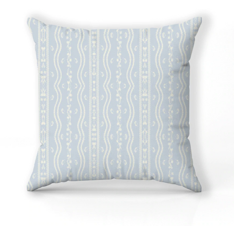 Blue and White Patterned Pillow Grandmillennial Style | Grandmillenial Baby | Traditional Nursery | Preppy Nursery
