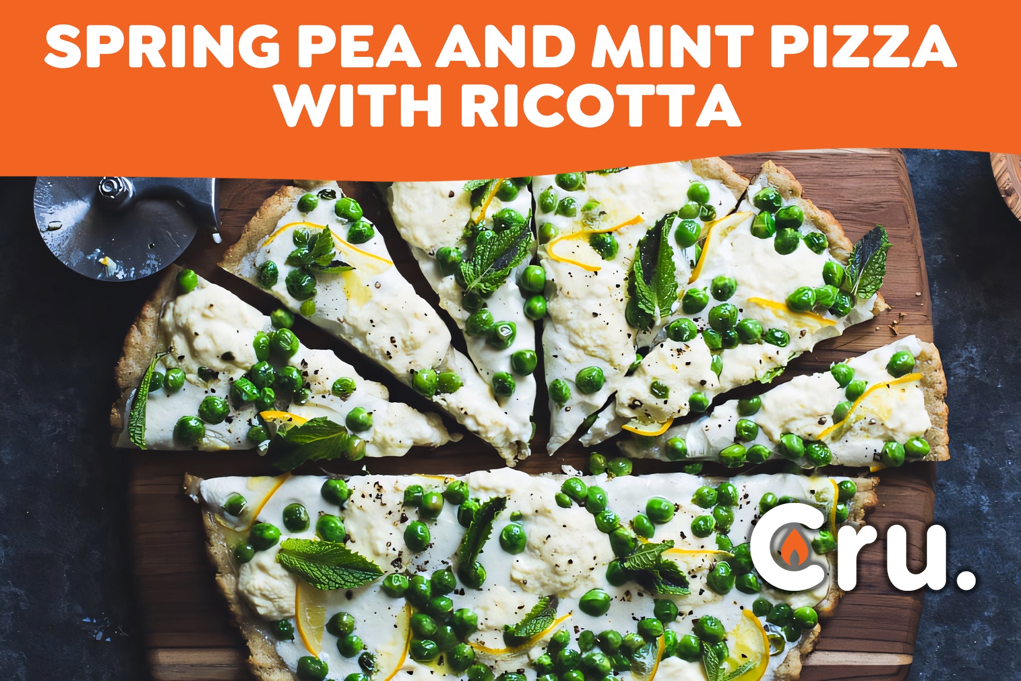 Spring Pea and Mint Pizza with Ricotta