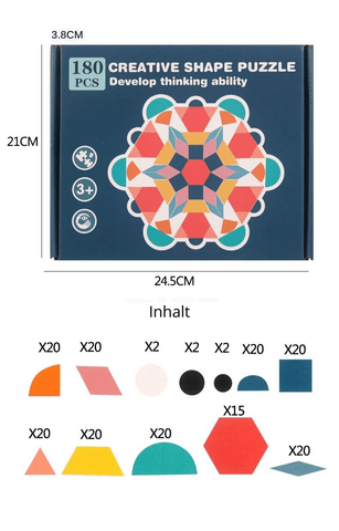 Geometrisches formenpuzzle