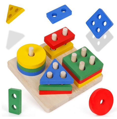 Geometric blocks With Shapes and colors