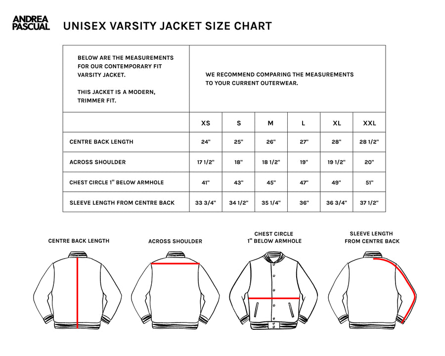 Varsity Wool Jacket | Varsity Jacket Charcoal Gray | Andrea Pascual