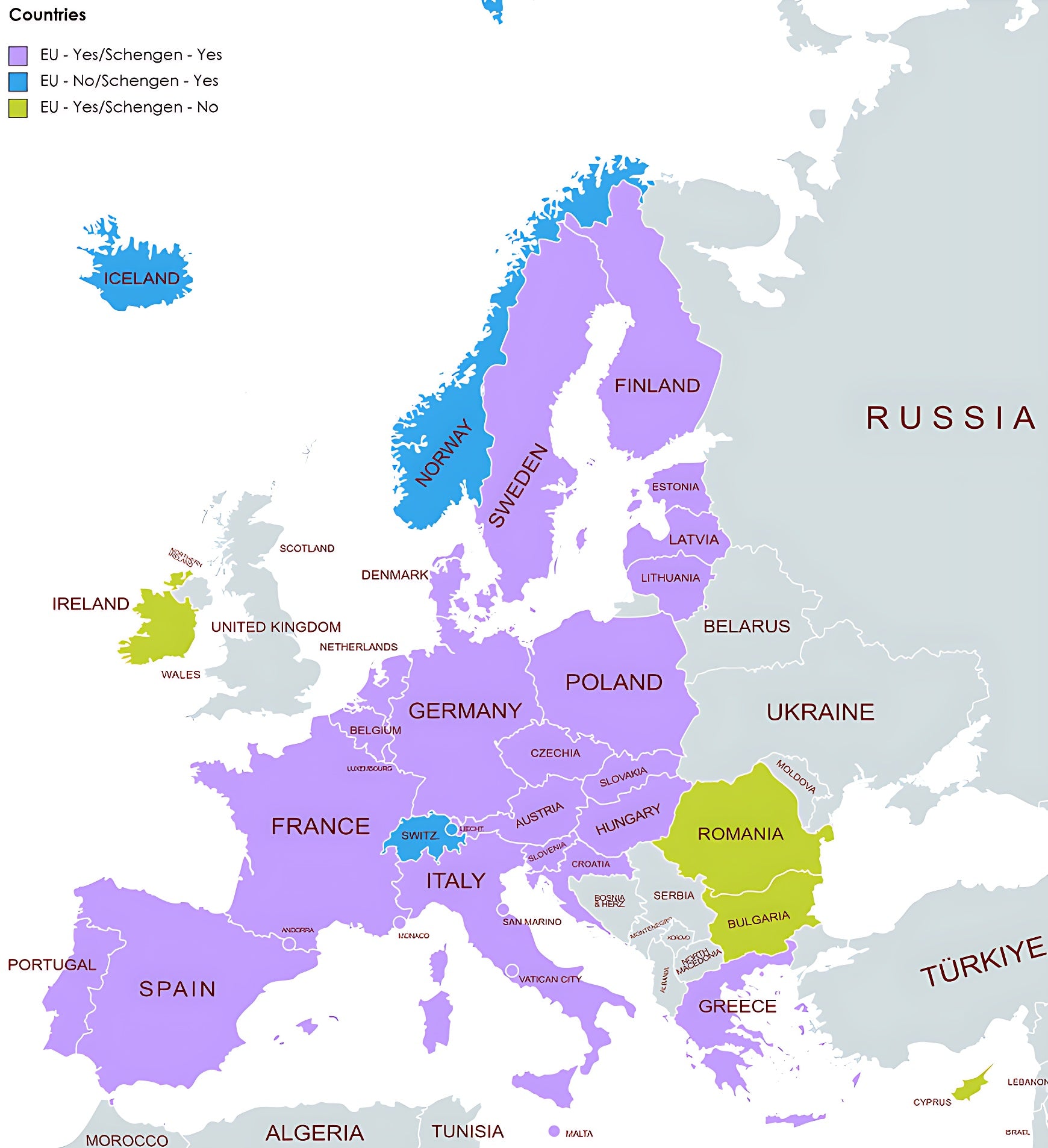 Member States of the Schengen Area