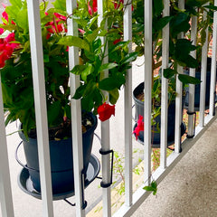 watering with saucers for balcony gardening tips RailScapes by PlantTraps