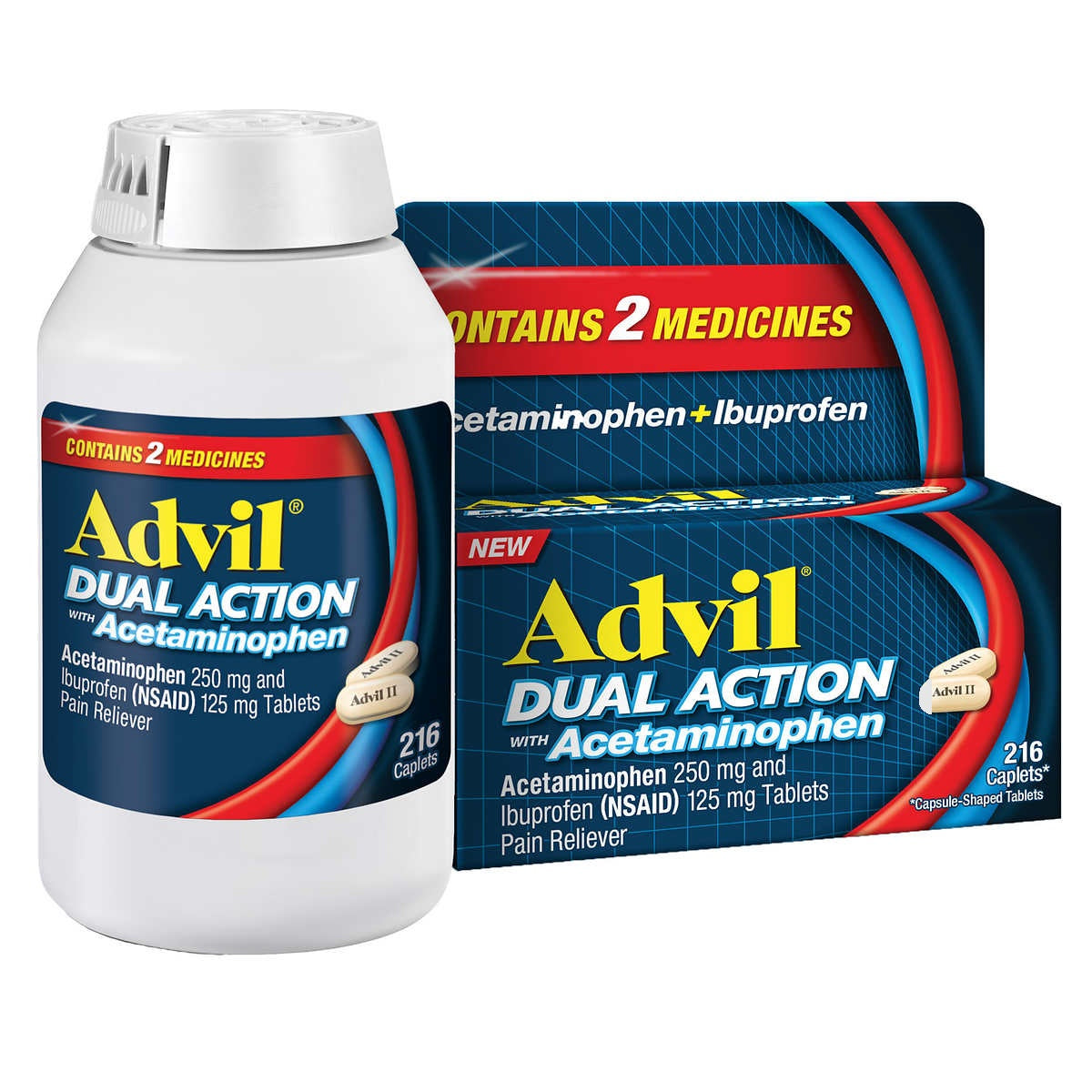 Advil Dual Action 216 Count Affordable Meds