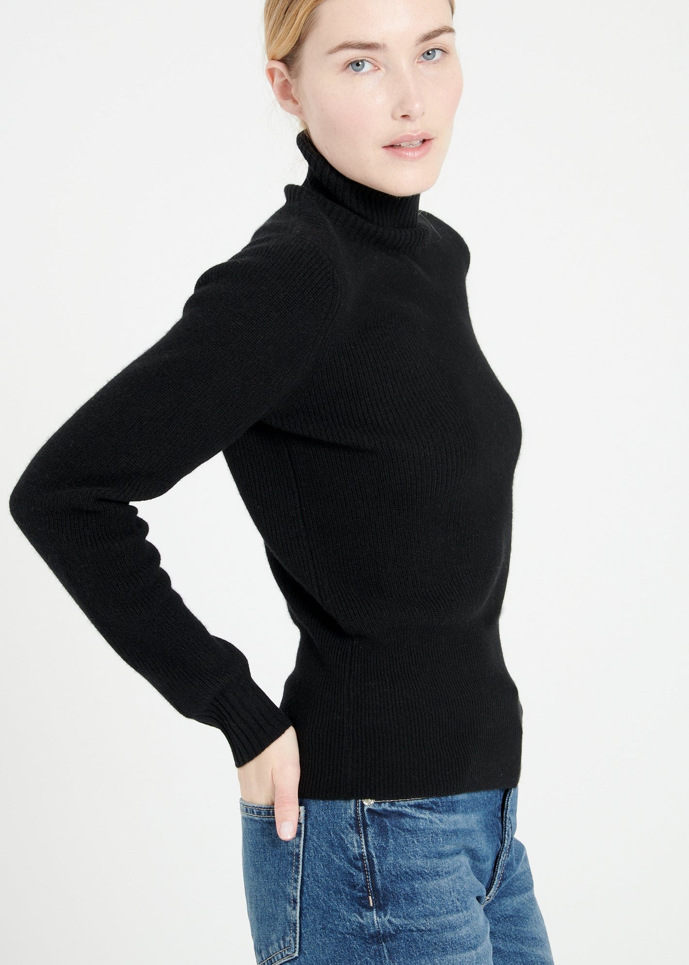 Pure Cashmere Turtleneck Ribbed Sweater (Mia 5) – Dressbarn