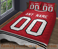 Thumbnail for Custom Quilt Sets Chicago Jersey Personalized Ice hockey Premium Quilt Bedding for Men Women