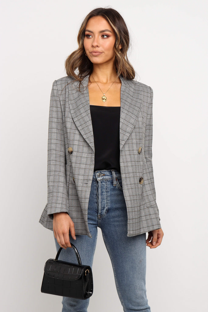 Charleise Blazer - Grey - Petal & Pup