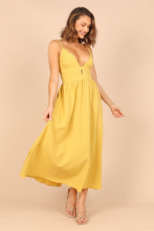 Collective Dress Yellow - Dress Maxi Arvid