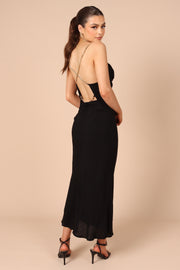 Candice Strapless Lace Midi Dress - Black