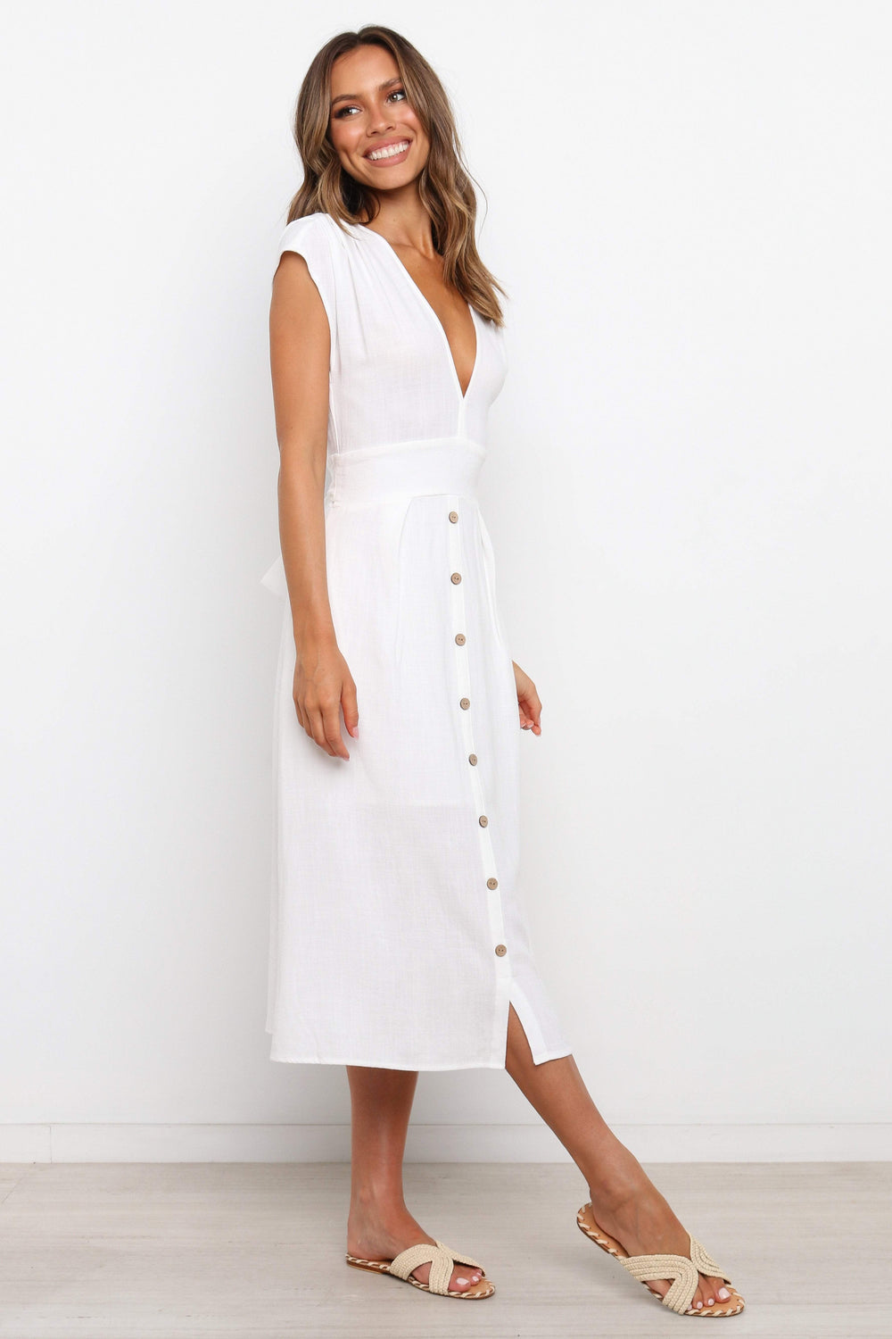 Layla Dress - White - Petal & Pup