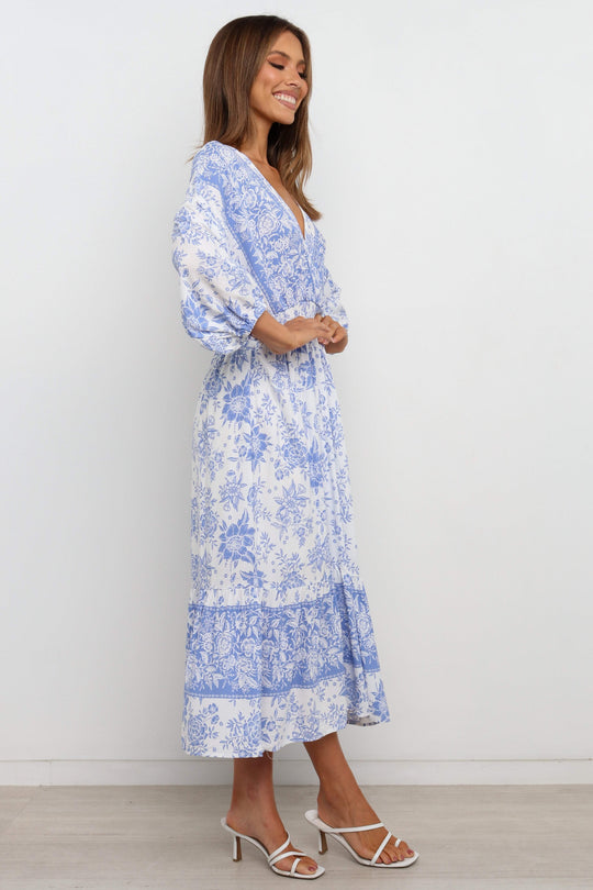 Vivian Dress - Blue - Petal & Pup