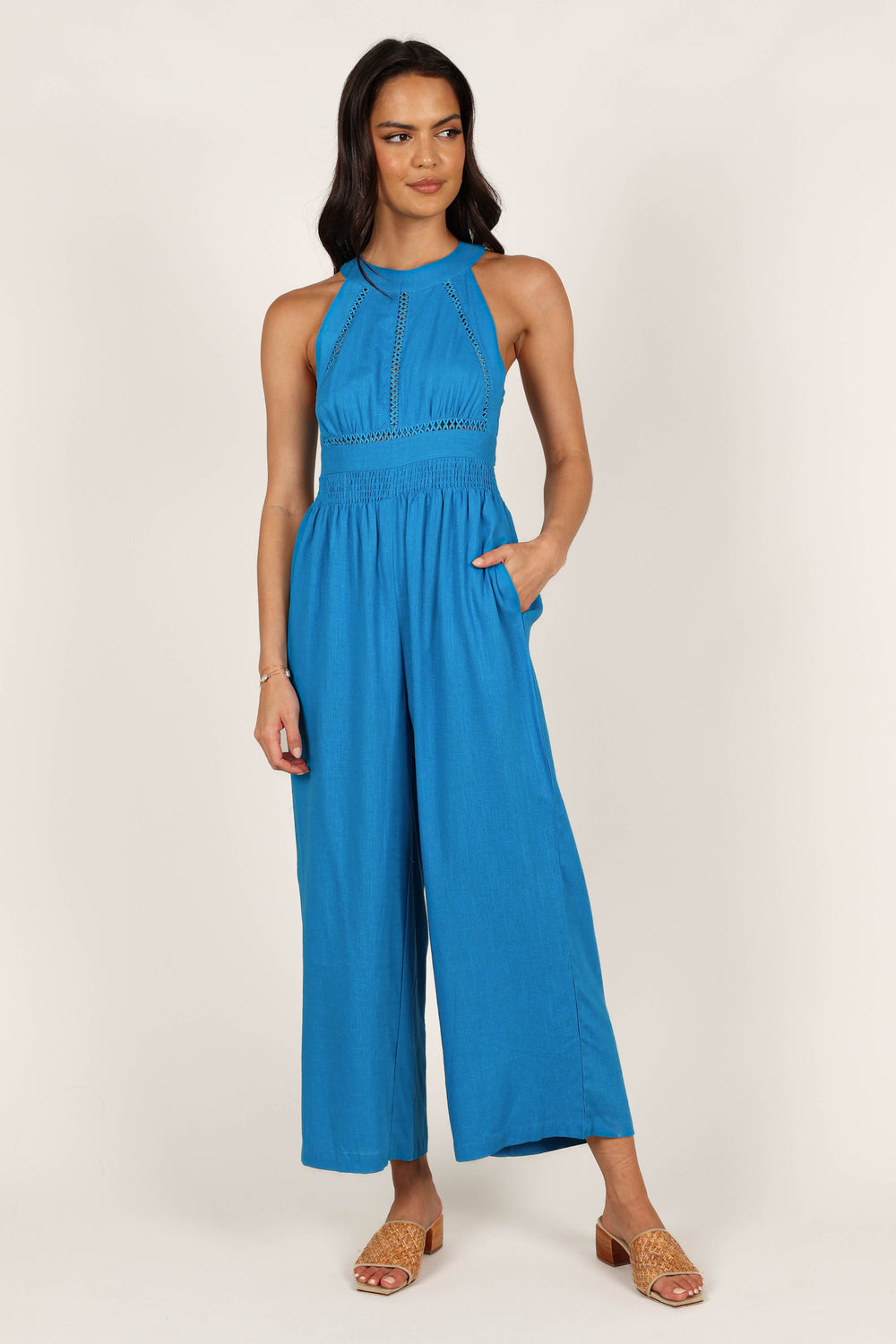 Farrah Jumpsuit - Blue - Petal & Pup