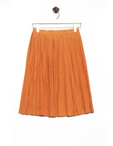 Midi skirt pleated look orange