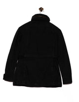 Between-seasons jacket, pocket jacket, black with denim