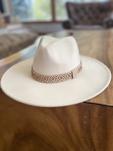 Load image into Gallery viewer, Structured wide brim panama hat

