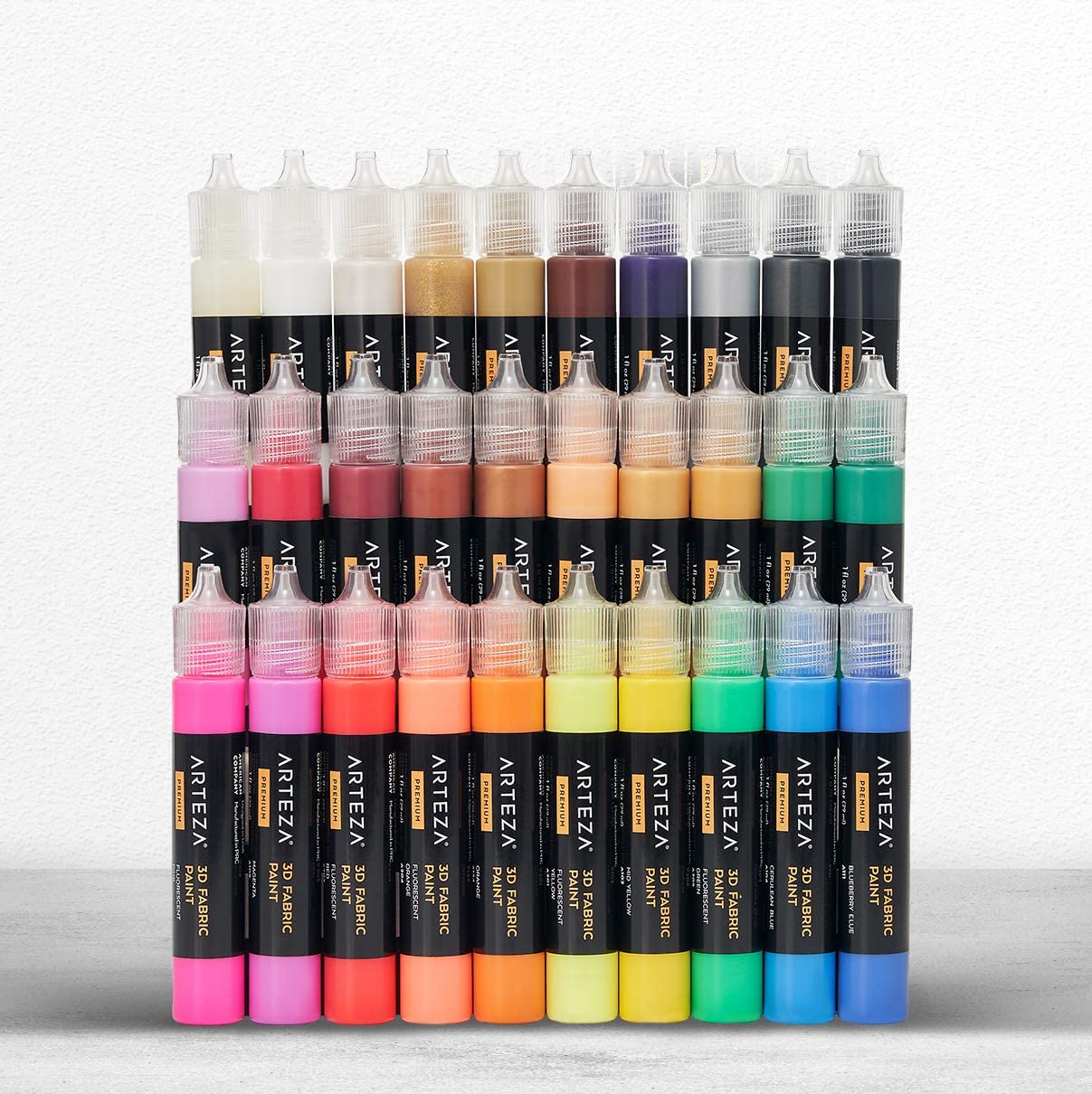 Arteza Gouache Art Paint Set, Neon Tones, 12ml - 12 Pack