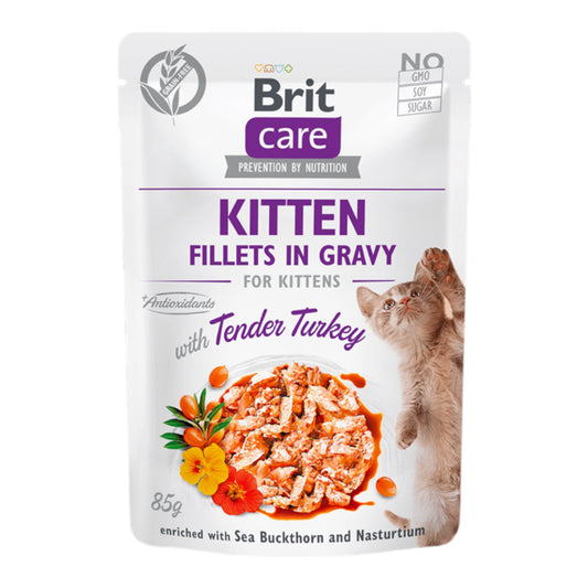 Brit care filetes pavo en salsa gatitos