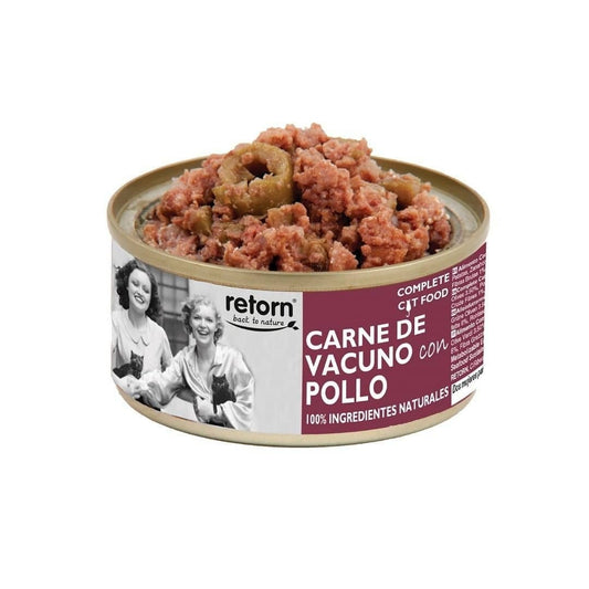 Retorn Lata de carne de vacuno con pollo 80 gr.