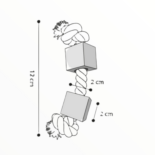 Juguete cuerda mas cubos de madera