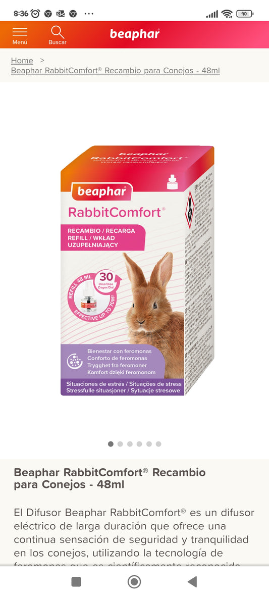 Beaphar rabbit comfort recambio