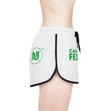 Load image into Gallery viewer, Women&#39;s Relaxed Shorts (AOP) with CannaFest NJ ™️  logo emblazoned on the front and back.
