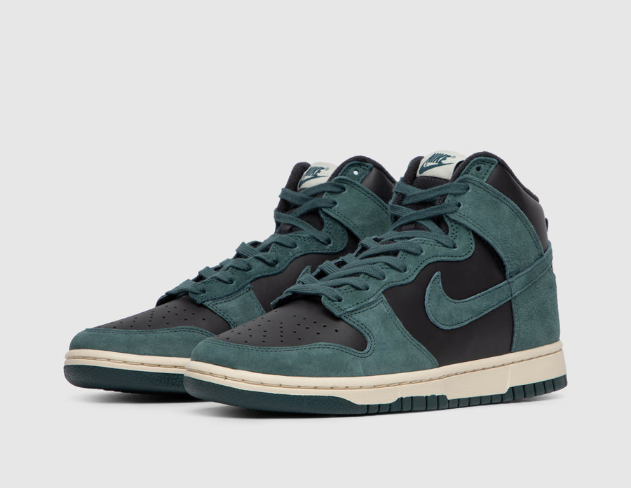 Nike Dunk High Retro PRM Black / Faded Spruce - Light Cream – size