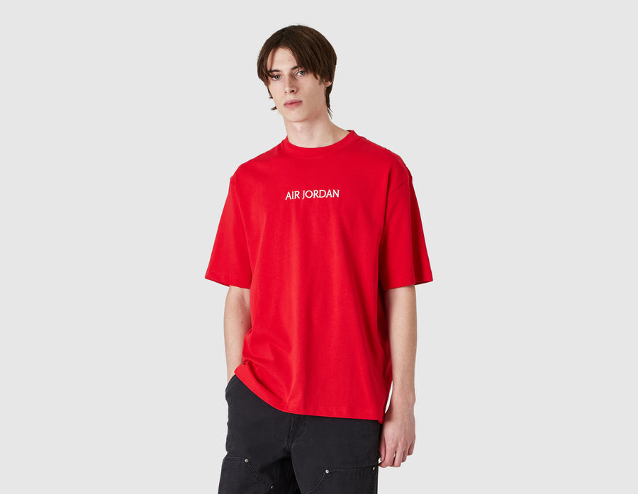 grey and red jordan shirt