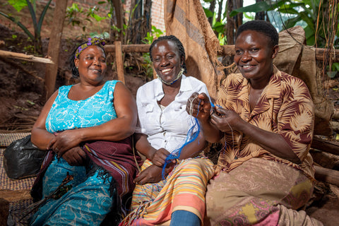 Uganda basket weaving process