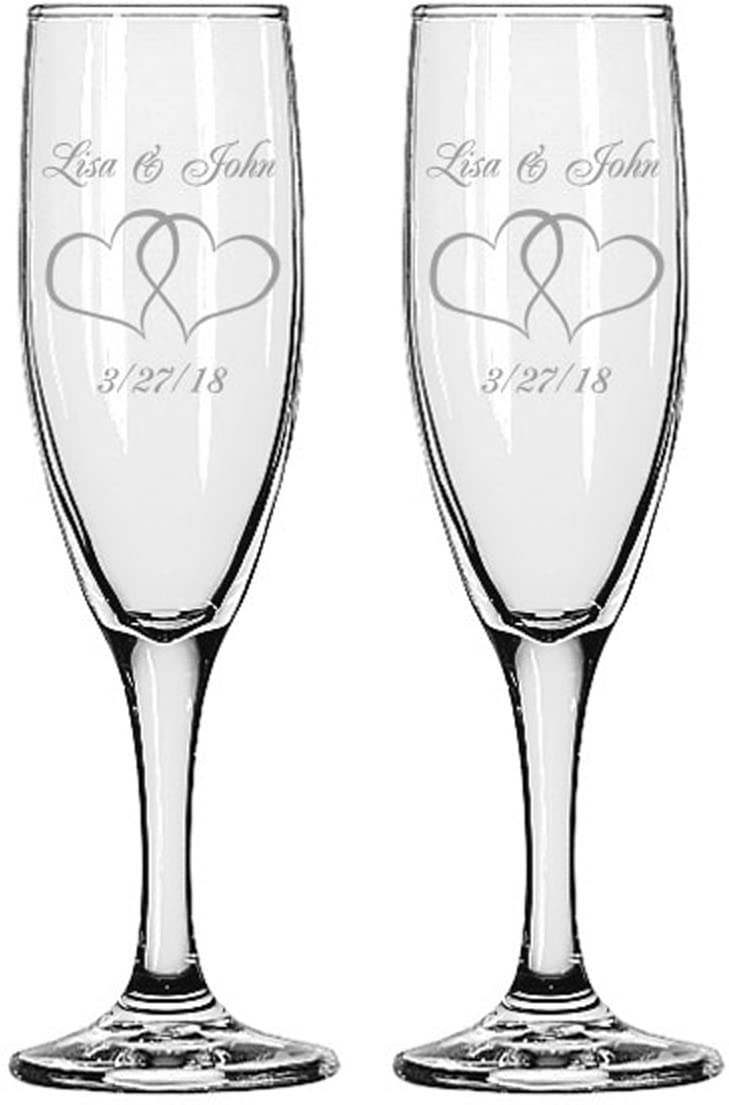 Relationship Personalized Champagne Flutes - Design: N6