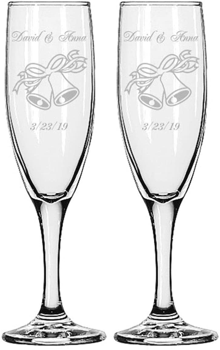 Elixir Glassware Crystal Champagne Flutes - Elegant Champagne Glasses, Hand  Blown - Set of 2 Modern Champagne Flutes - Gift for Wedding - 5oz, Clear