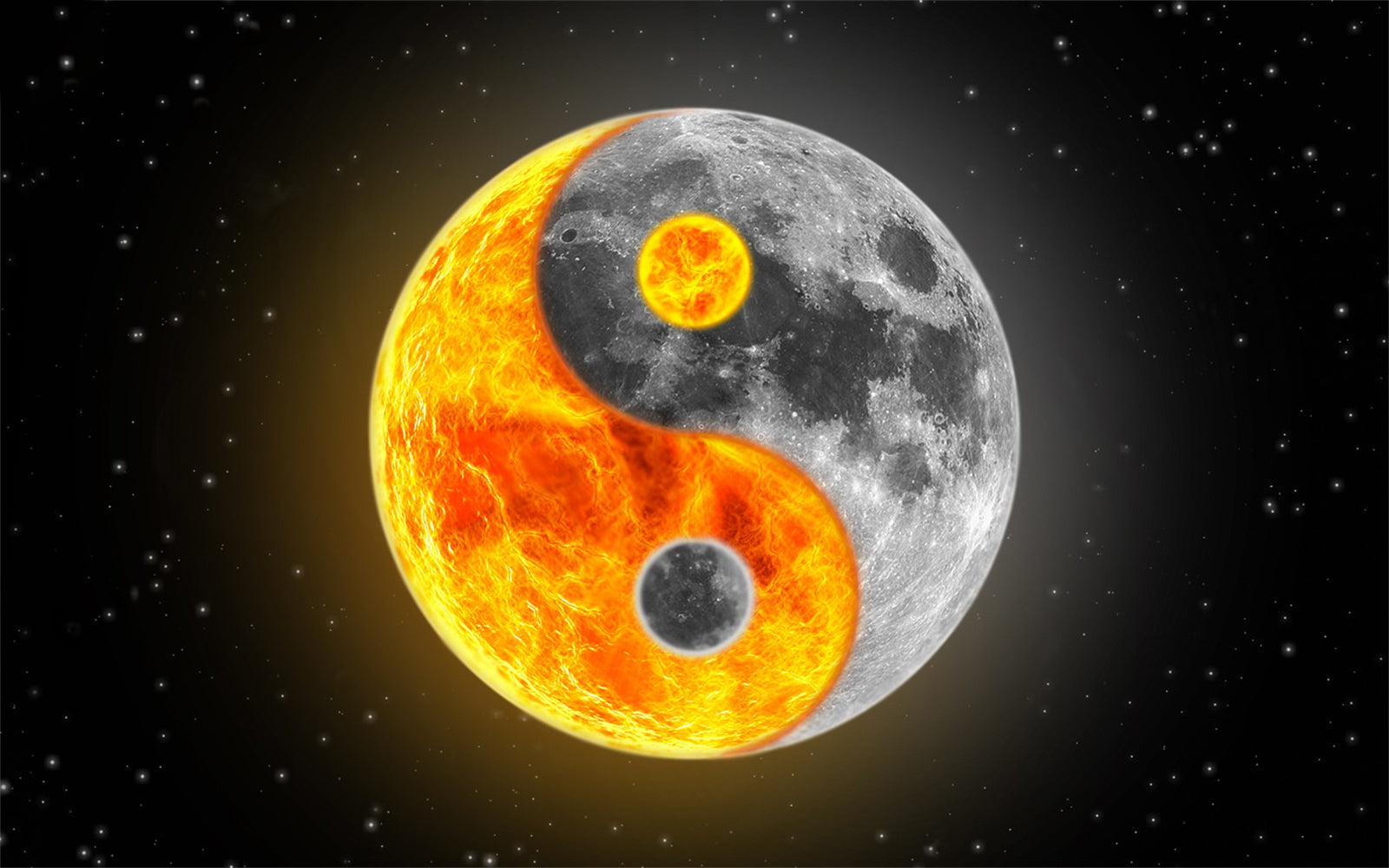 sun and moon yin yang tattoo