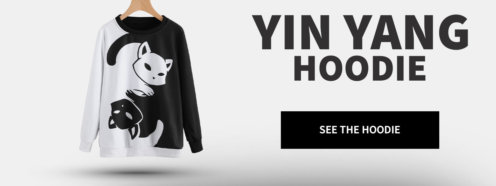 Yin Yang Cat Hoodie