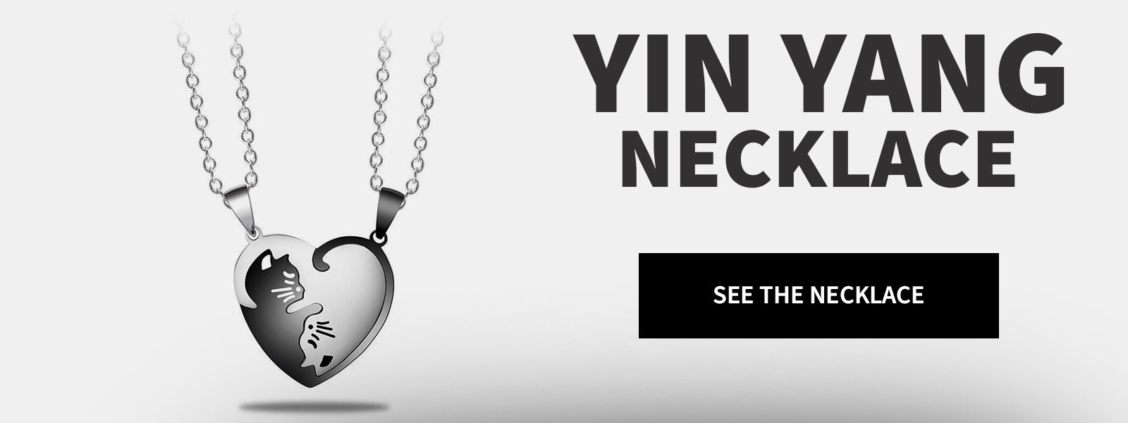 yin yang cat necklace